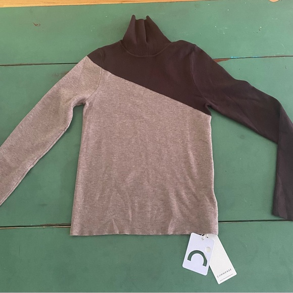 Two Tone COMMENSE Viscose Blend Soft Turtleneck Sweater. NEW Women’s Size S - Picture 5 of 10